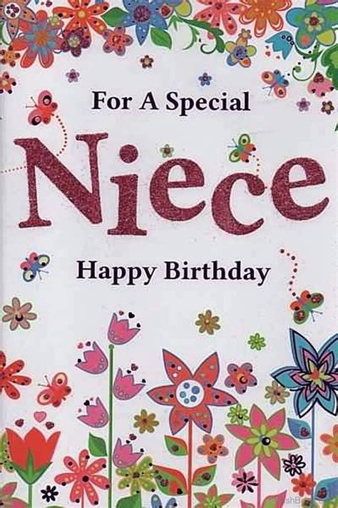 Birthday Wishes For Niece with colorfull flower and butterfly
