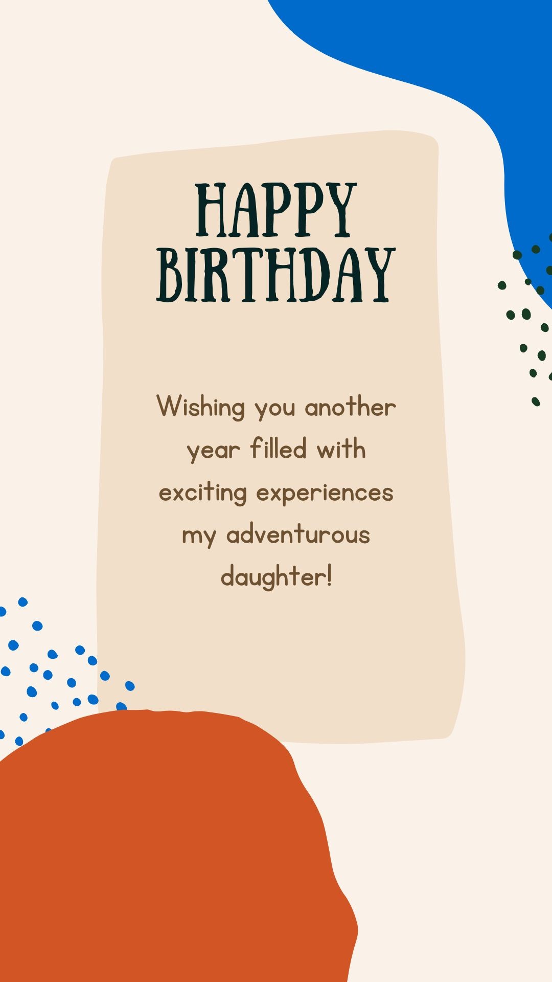 Birthday images for daughter colorful abstract