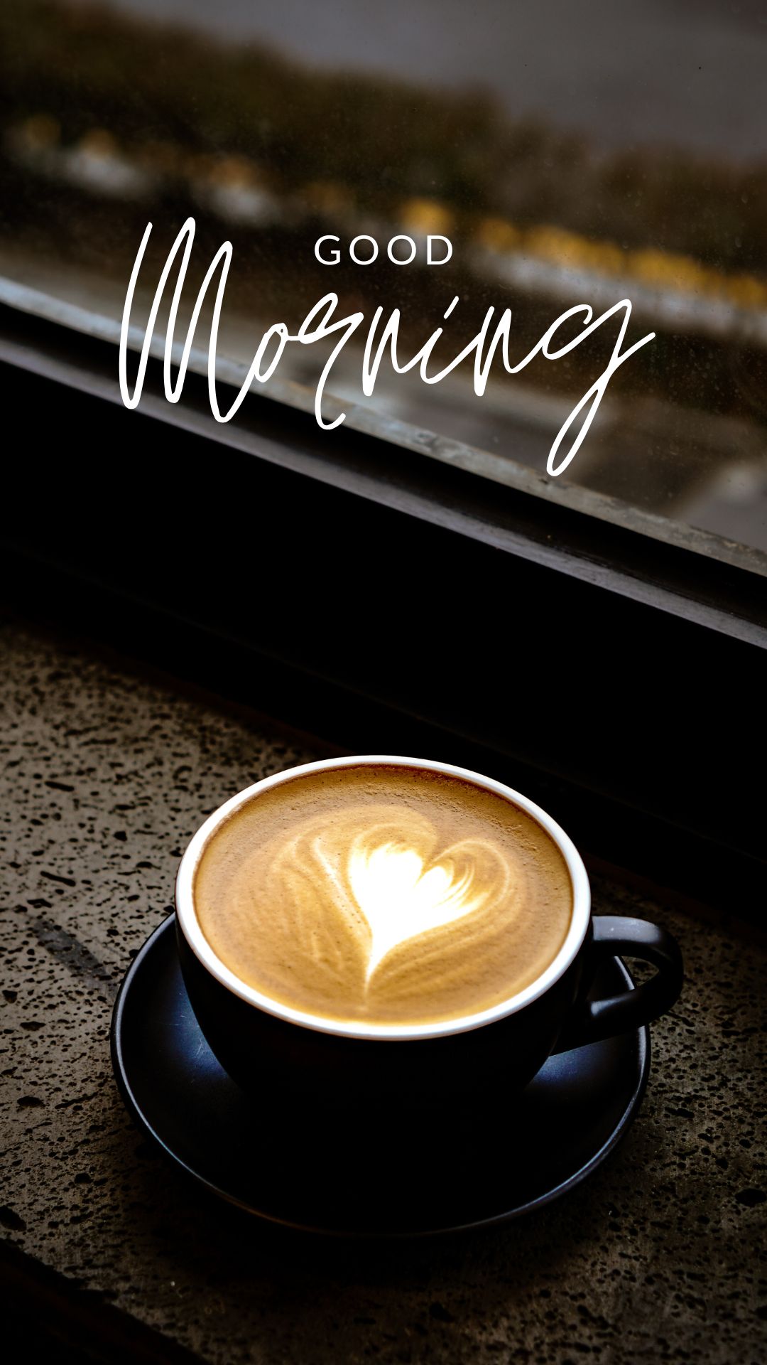 Black good morning coffee instagram story