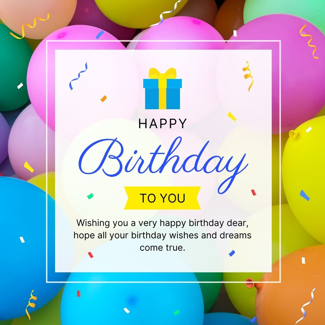 Colorful Baloon Creative Happy Birthday Instagram Post