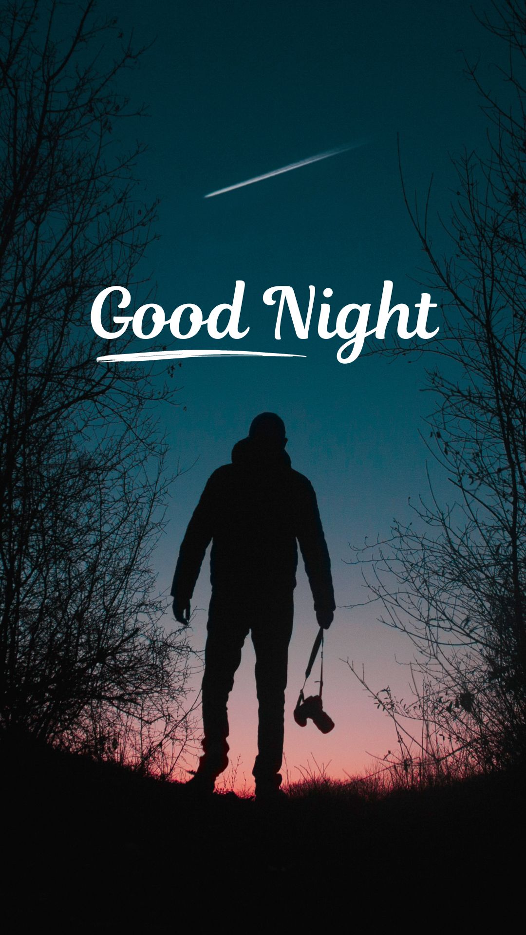 Good Night Instagram Story silhouette man