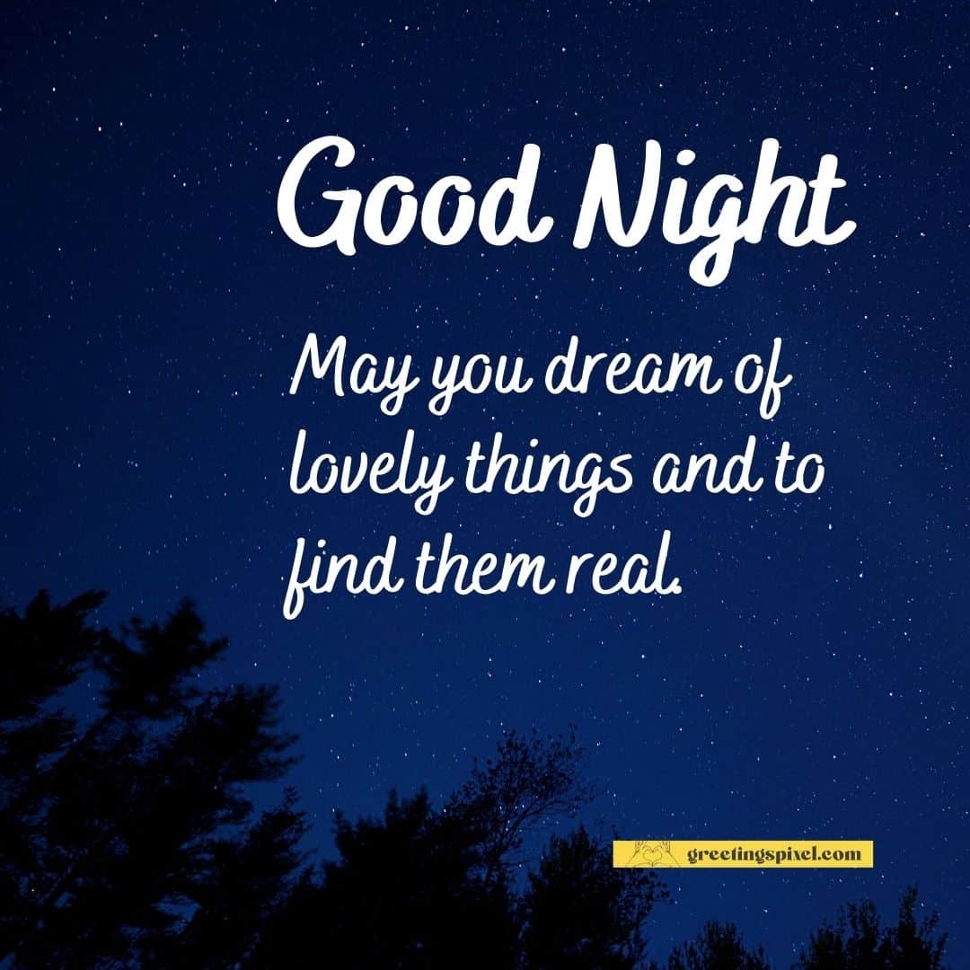 Good night image greetings and night sky background