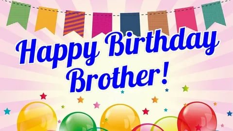 Happy Birthday Brother Images Free colorful design