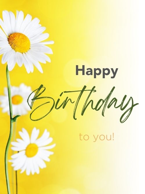 Happy Birthday Images flowers for her yellow color