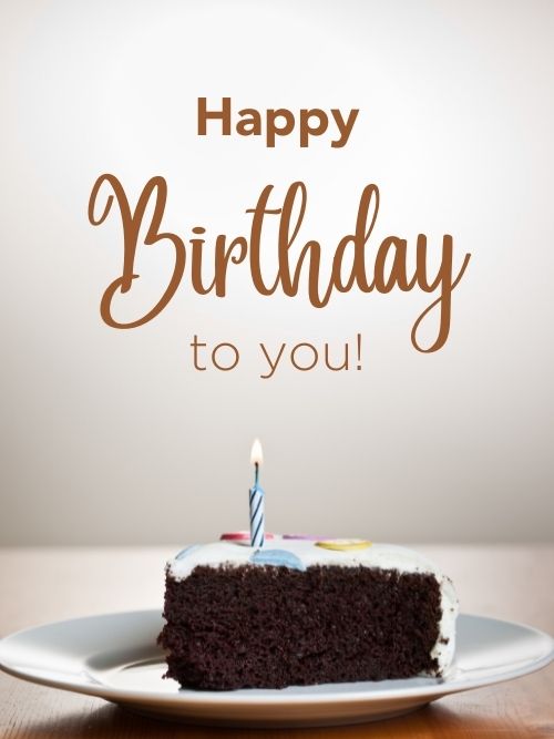 Happy Birthday Images with cake brown color