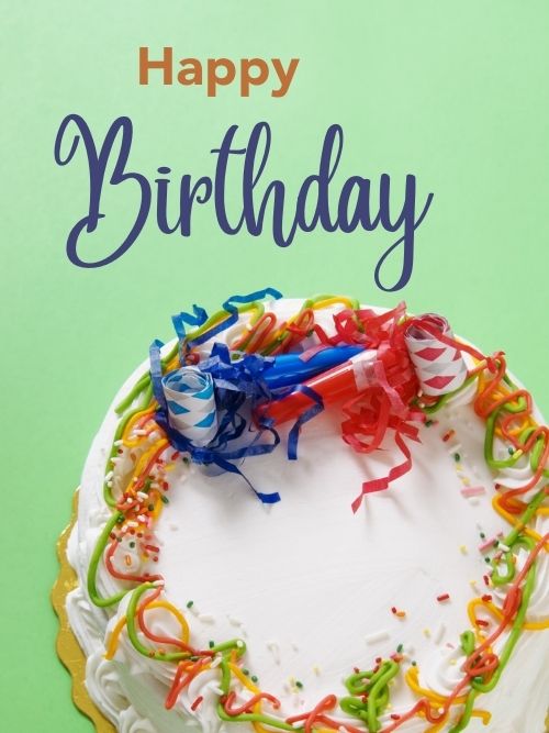 Happy Birthday Images with cake green background