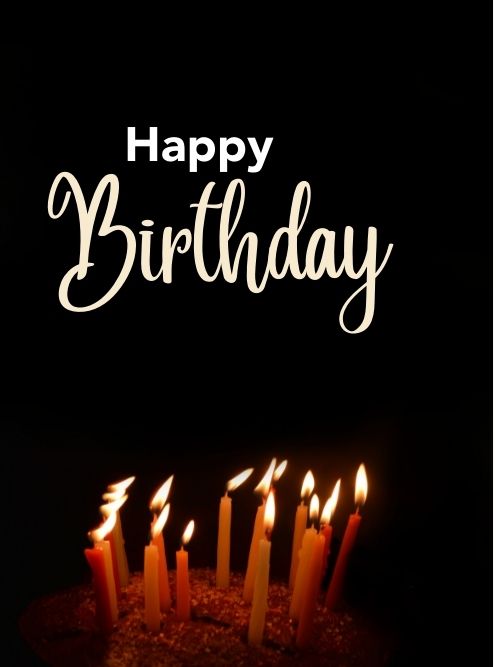 Happy Birthday Images with candle black background