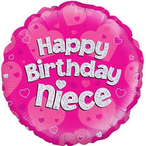 Happy Birthday Niece Foil Balloon pink