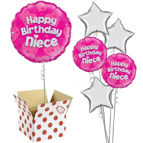Happy Birthday Niece Pink Hearts8 Balloon inyyt