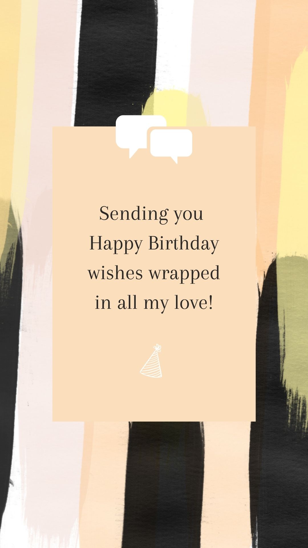 Happy birthday instagram story background with wishes message