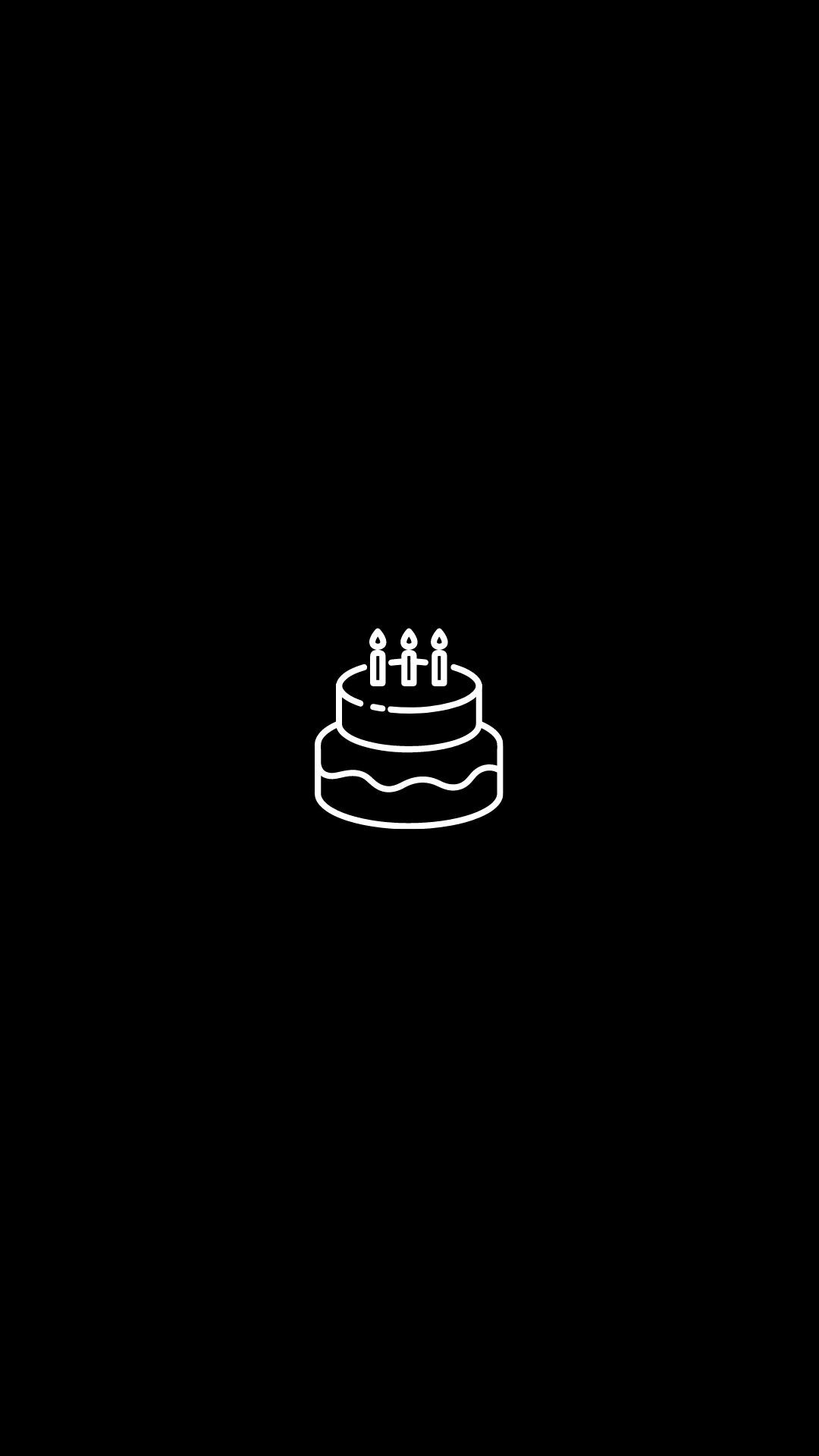 Happy birthday instagram story highlight cover black white