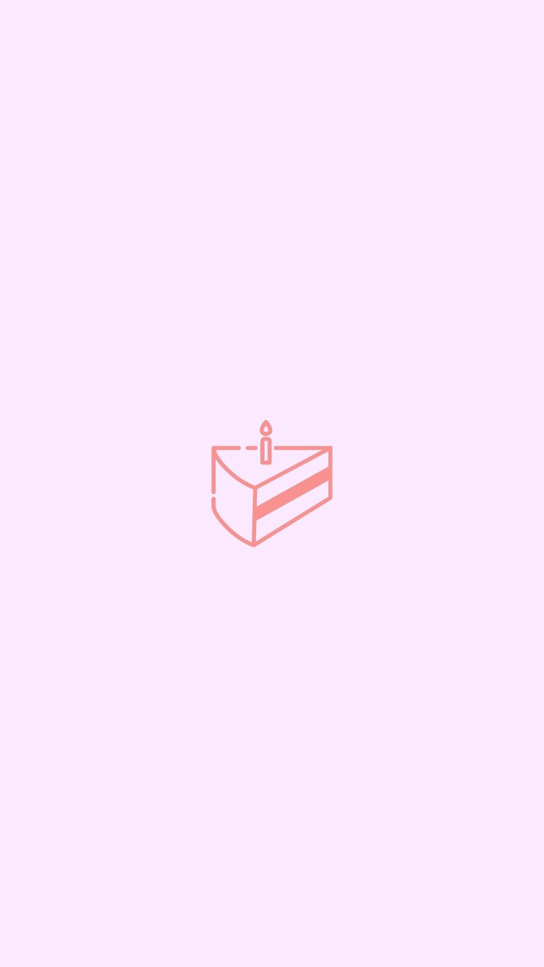 Happy birthday instagram story highlight cover purple with pink cake