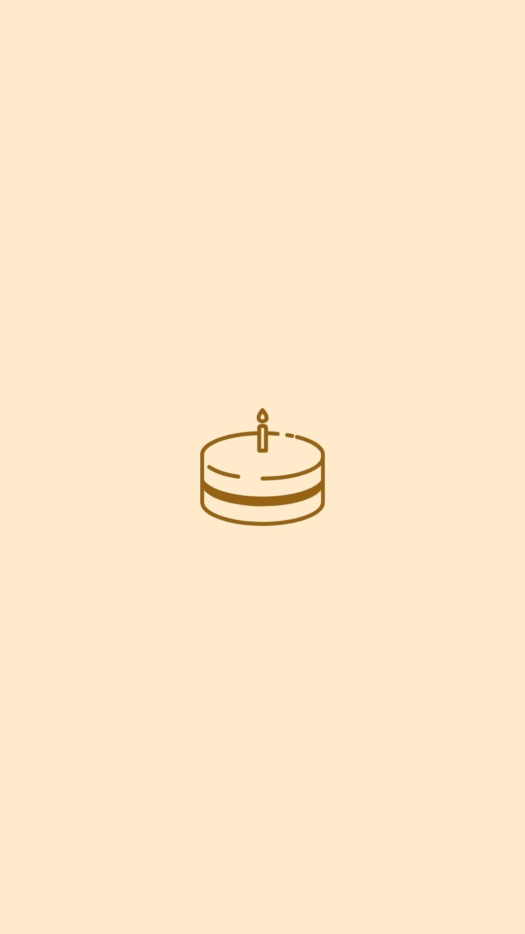 Happy birthday instagram story highlight cover yellow minimalist