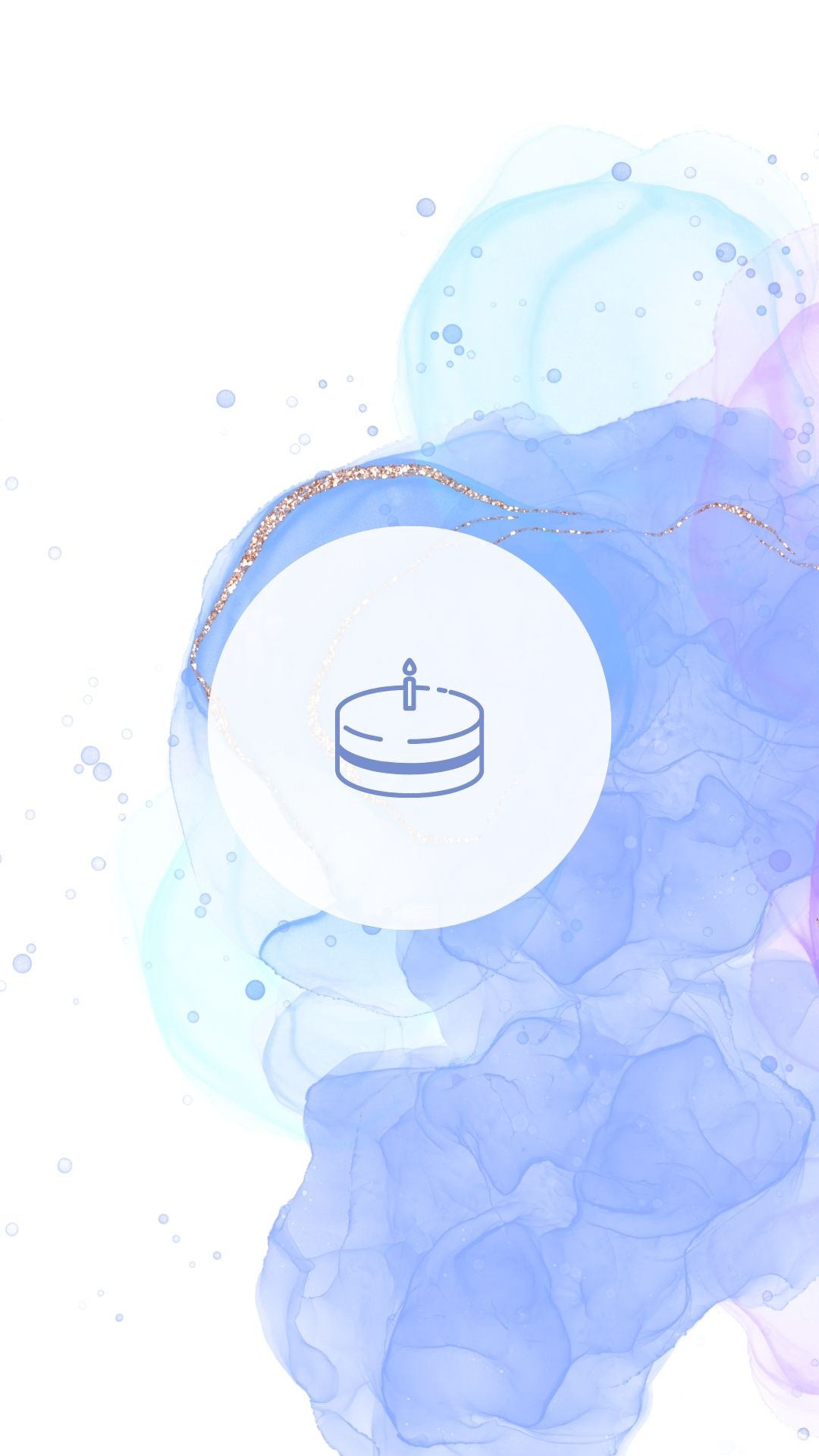 birthday instagram highlight cover blue brush icon