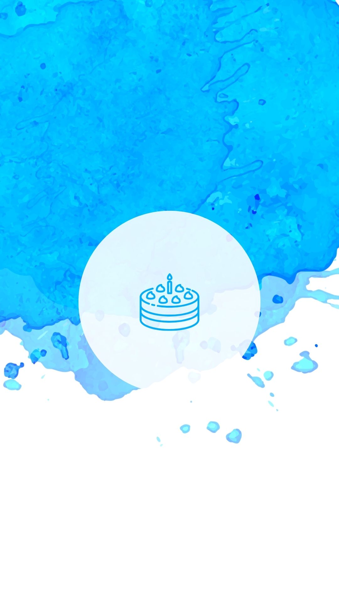 birthday instagram highlight cover blue liquid