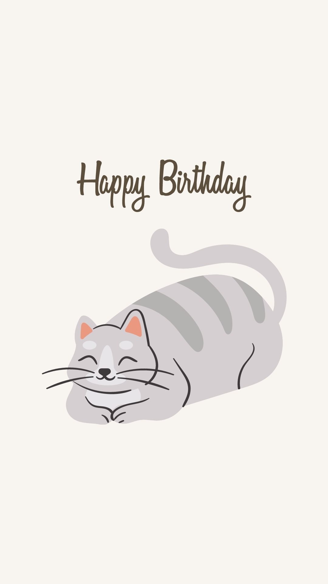 cute cat happy birthday