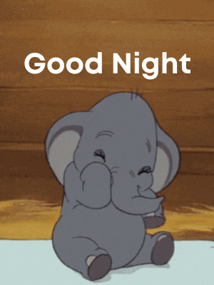 good night gif funny cartoon elephant