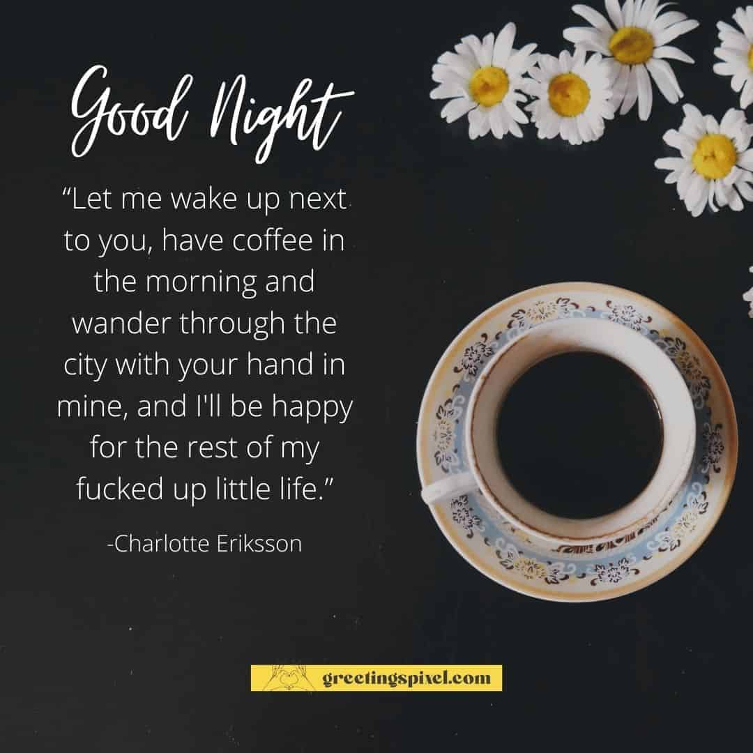 good night images with coffee quotes