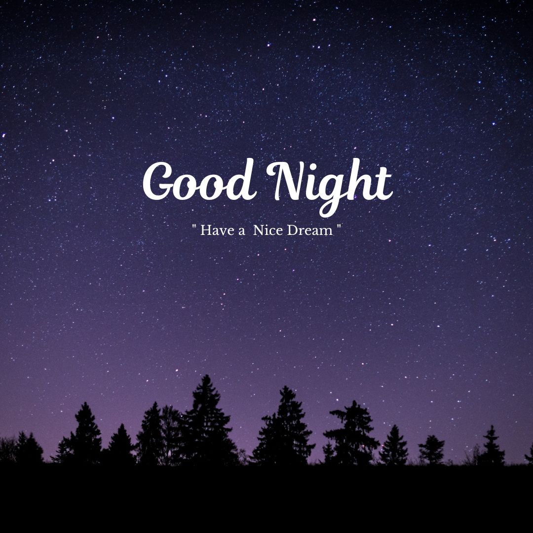 good night instagram post starry night sky