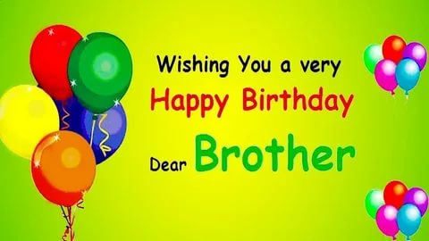 happy bday images for brother with. green background