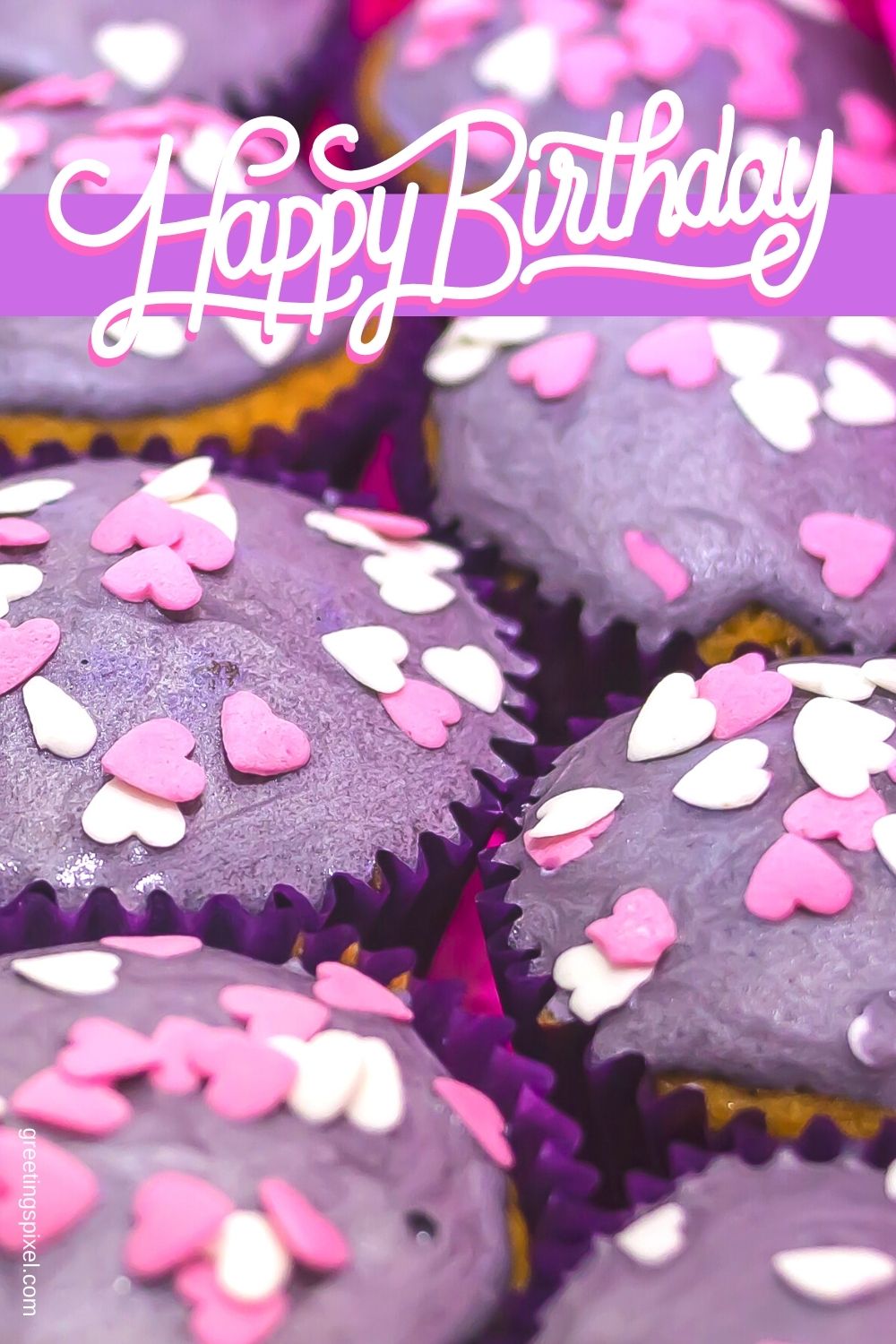 happy birthday images for her purple