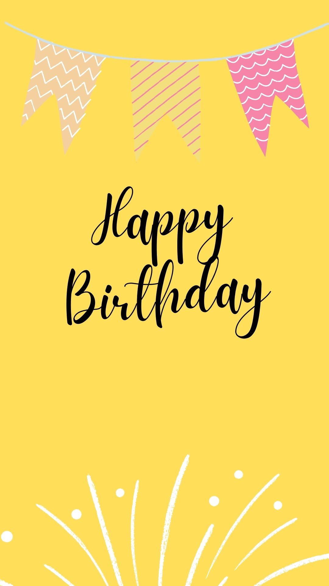 happy birthday instagram story ideas yellow color
