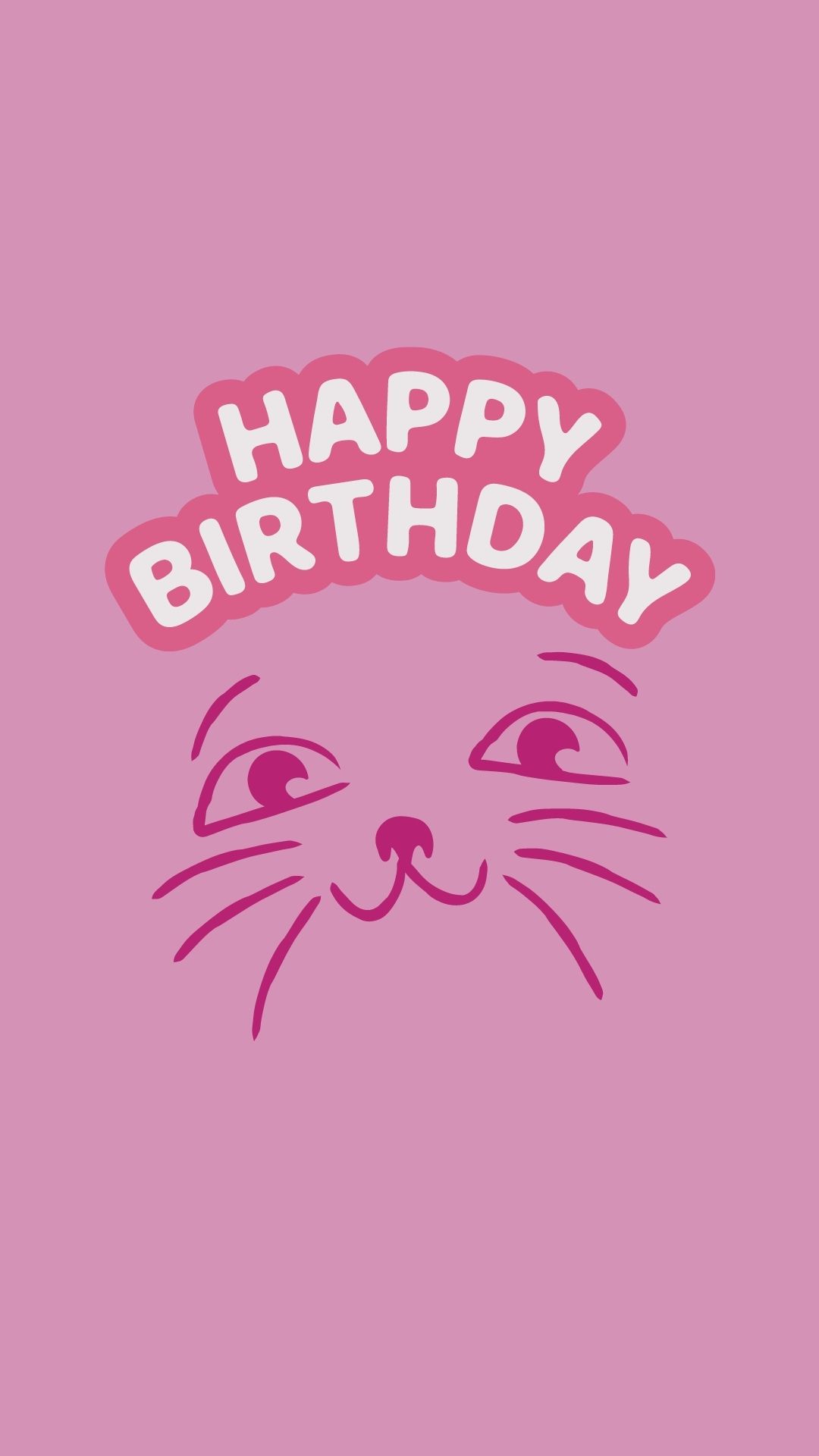 pink free simple happy birthday instagram story